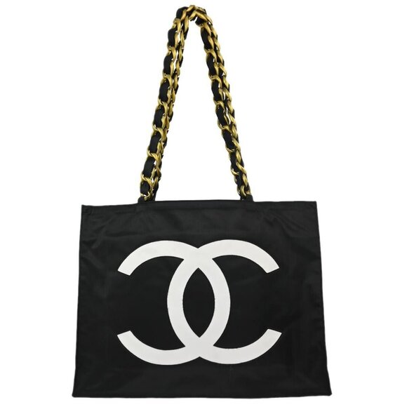 Chanel Black Nylon Shoulder Tote Bag - Picture 1 of 12